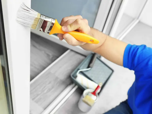 Painting a window frame