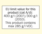Standard EU VOC paint label